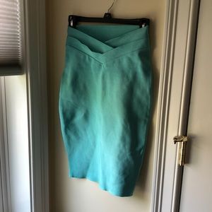 Light teal bodycon skirt